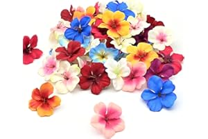 YIBANG 50 Stück Künstliche BlumeKöpfe, 6cm Fake Orchidee Blütenkopf Bunt Kunstblumen Seide Blütenköpfe Deko für Hausgarten Hochzeit Feste Partei Haus DIY Basteln Scrapbooking