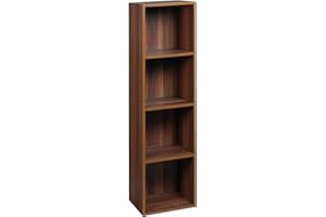 URBNLIVING Urbn Living® 1, 2, 3, 4 pisos de madera estantería estantería estantería de madera de almacenamiento, Teak, 4 niveles
