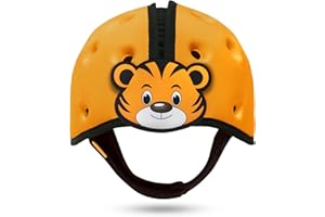 SafeheadBABY Award-Winning Infant Safety Helmet Baby Helmet for Crawling Walking Ultra-Lightweight Baby Head Protector Expandable and Breathable Toddler Head Protection Helmets - Tiger Orange