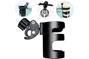 DXIA Stroller Cup Holder, Universal Pram Cup Holder, Adjustable Bottle Organizer for Stroller, Baby Bottle Organizer, Drink Coffee Cup Holder, for Stroller Baby Buggy Bike Trolley