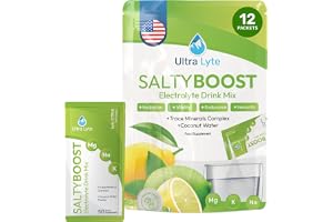 Ultra Lyte Electrolytes Drink Mix – sockerfria påsar med högt natrium, spårmineraler och kokosvatten – återfuktning för sport