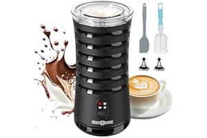 ‎PARIS RHÔNE PARIS RHÔNE Milchaufschäumer Elektrischer, 4-in-1-Milchaufschäumer, Geeignet für Heißen und Kalten Milchschaum, Warme Milch, 240 ml Milchaufschäumer Induktion, Schwarz