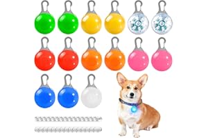 GAOUTO 15 Stück Hunde Leuchtanhänger, Blinklicht Hund, Hunde Sicherheits Blinklicht Clip-On LED Leuchtanhänger Haustier Leuchthalsband mit 3 Blinkmodis, Leuchtanhänger für Schulranzen und Kinder
