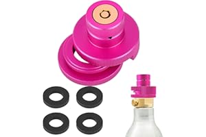 LIAMERHE Geteilter CO2 Quick-Adapter Schnelladapter für CO2 Zylinder kompatibel mit Duo/Terra/Art/E-Duo/Crystal 3.0/Gaia Adapter für Soda Stream Trapezgewinde TR21-4, F-QC3.0 mit Dichtungsring