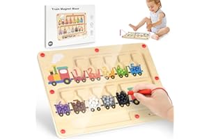 LUOJINYI Magnetic Game Labirynt Gift for Girls Boys Child 3 Years Toy Girls Boys Children Wooden Toy Numbers and Colours Educational Games Motor Skills Toy