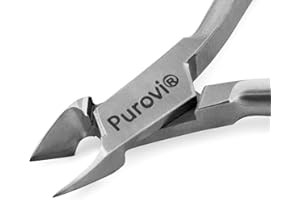 Purovi® TRONCHESINO professionale per CUTICOLE | Tagliaunghie per unghie spesse o incarnite | Spessore 7 mm | Acciaio inox alta qualità