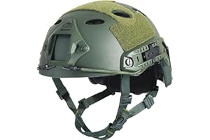 LOOGU Airsoft Fast PJ - Casco táctico superior Ops, núcleo protector, con almohadillas para el ocio al aire libre Paintball [negro]