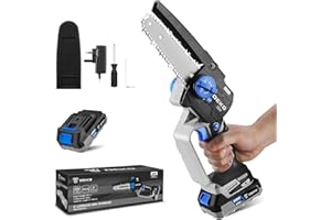 Akku Kettensäge 20V: DEKOPRO Kettensäge Elektrisch 15cm, Mini Kettensäge mit Akku, Akku Kettensäge mit Akku und Ladegerät, Kleine Elektrische Handkettensäge, für Schneiden von Ästen und Holz im Garten