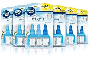6 x Ambi Pur 3Volution Lufterfrischer-Nachfüller 20 ml (6 Stück) – wählen Sie den Duft (Cotton Fresh) (3 x Doppelpackung)