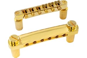 Musiclily Metryczna Mostek Strunociąg ABR-1 Tune-O-Matic Bridge Tailpiece Zestaw do Gitary Elektrycznej Epiphone Les Paul LP SG, Złoty