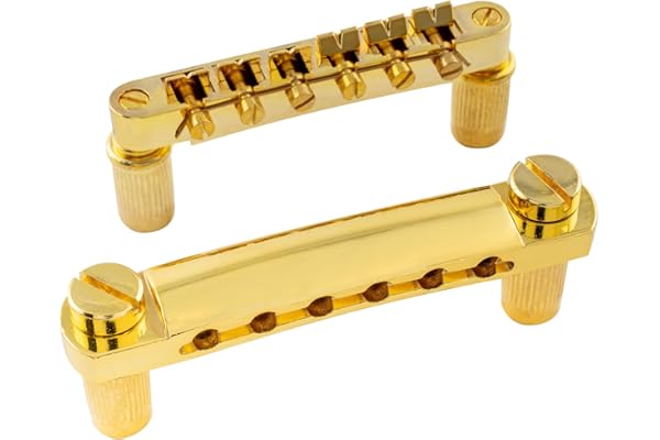 Musiclily Set Cordier et Chevalet ABR-1 Tune-O-Matic pour Guitare électrique type Les Paul LP, Doré