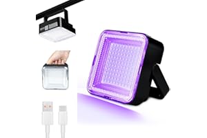 ‎WINNIW Schwarzlicht Strahler 60W, WINNIW 120 LED UV Schwarzlichtlampe, Wiederaufladbares Dimmbares UV-Licht für Schwarzlichtparty, Neonparty, Halloween, Bodypainting, Fluoreszenzeffekt, Disco