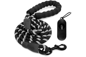 AUSYIWI Smycz Retrievera 300 cm Odblaskowa + Worki Na Odchody, Bezpieczna Trwała Smycz Treningowa Dla Małych, Średnich i Dużych Psów