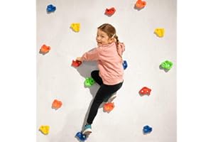 BEEMAT Kids Climbing Holds [Set of 20] • For DIY bouldering walls • A textured Polypropylene rock for easy gripping