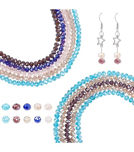 1200 Perline Cristallo Sfaccettato - 6mm E 8mm, Con Scatola Per Gioielli Fai Da Te - Foto 4