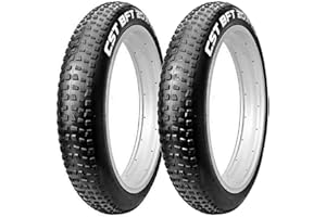 ECOVELO 2 Pneus 20 X 4.0 (100-406) CST BFT C1752 pour Vélo électrique Fat Bike VTT avec Roues Fat