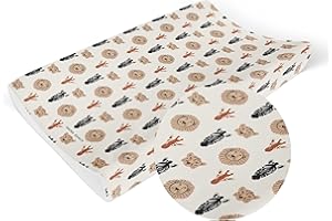 Mama Shack Anti-Roll Wedge Baby Nursery Changing Mat Scandi Safari Design Raised Edge Baby Change