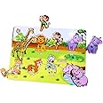 Adora Wooden Learning Educational Game Board for Kids, Educational Toys Animal Puzzle Game for Kids Explore The Animal Kingdom Wooden Animal Puzzles Learning Game for Boys & Girls