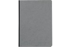 ‎CLAIREFONTAINE Clairefontaine 795425C AgeBag Notizbuch (DIN A5, 14,8 x 21 cm, 96 Blatt, kariert, bedruckten Vorsatublättern) 1 Stück grau