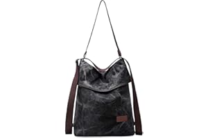 Travistar Damen Canvas Schultertasche Rucksack Groß Handtasche Vintage Damen umhängetasche Anti Diebstahl Tasche Damen Hobo Tasche für Alltag Büro Schule Ausflug Einkauf