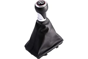 SFONIA Pommeau de Levier de Vitesse Couvercle Anti-poussière pour A3 S3 A4 S4 B8 8K/ A5 8T Q5 8R S-Line (2007-2015) (5 Vitesses)