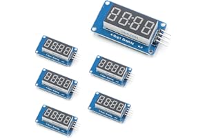GERUI Modulo di visualizzazione digitale del tubo da 0,36 pollici a 4 bit con display LED TM1637, display a LED, programmabile, indicatore dell'orologio tubolare, display a 7 segmenti, tubo digitale