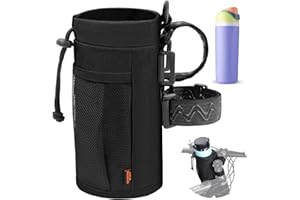 Desing Wish Portabidon Bicicleta Sin Tornillos Porta Bidones para Bici MTB Portabotellas Bicicleta Soporte Botella Bicicleta con Bolsillo de Malla para Accesorios Bicicleta Montaña Patinete