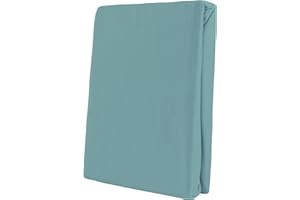 Leonado Vicenti Classic Prześcieradło z gumką, 100% bawełna, dżersej, w wielu kolorach i rozmiarach (rozmiar: 140 x 200 cm – 160 x 200 cm, kolor: petrol)