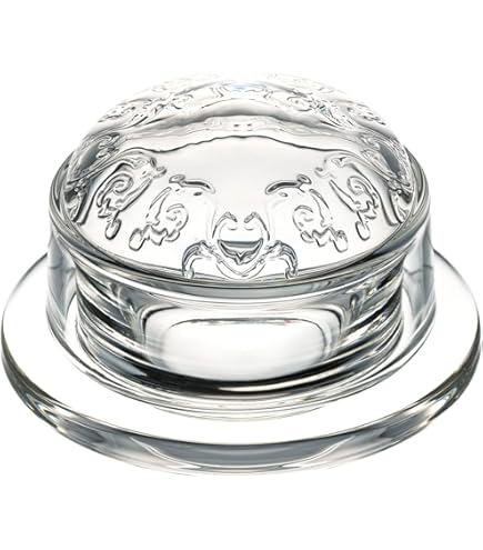 APS Butterservierer Porzellan - Edelstahl Cloche 9cm Durchmesser