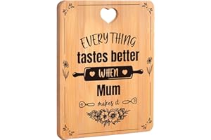 APJIELOP Christmas Gifts for Mum, Birthday Gifts for Mummy - Engraved Bamboo Cutting Board - Mum Gifts from Daughter Son, Mother Birthday Presents - 11 * 8.5 * 0.4 inch