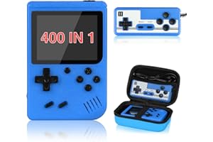 VAOMON Handheld-Spielkonsole, Mini-Arcade-Maschinen, eingebaute 400 klassische FC-Spiele, (Blau-400 Spiele)