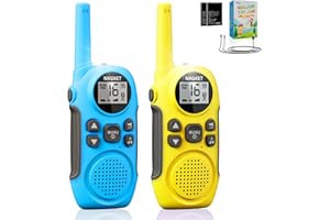 Talkie Walkie Rechargeable,NXGKET Talkie-walkie Longue Portée 3KM,Jouets de Plein air pour Enfants de 3 à 12 Ans, 16 Canaux Radio Lampe pour Camping Jeu d'Aventure Randoneé