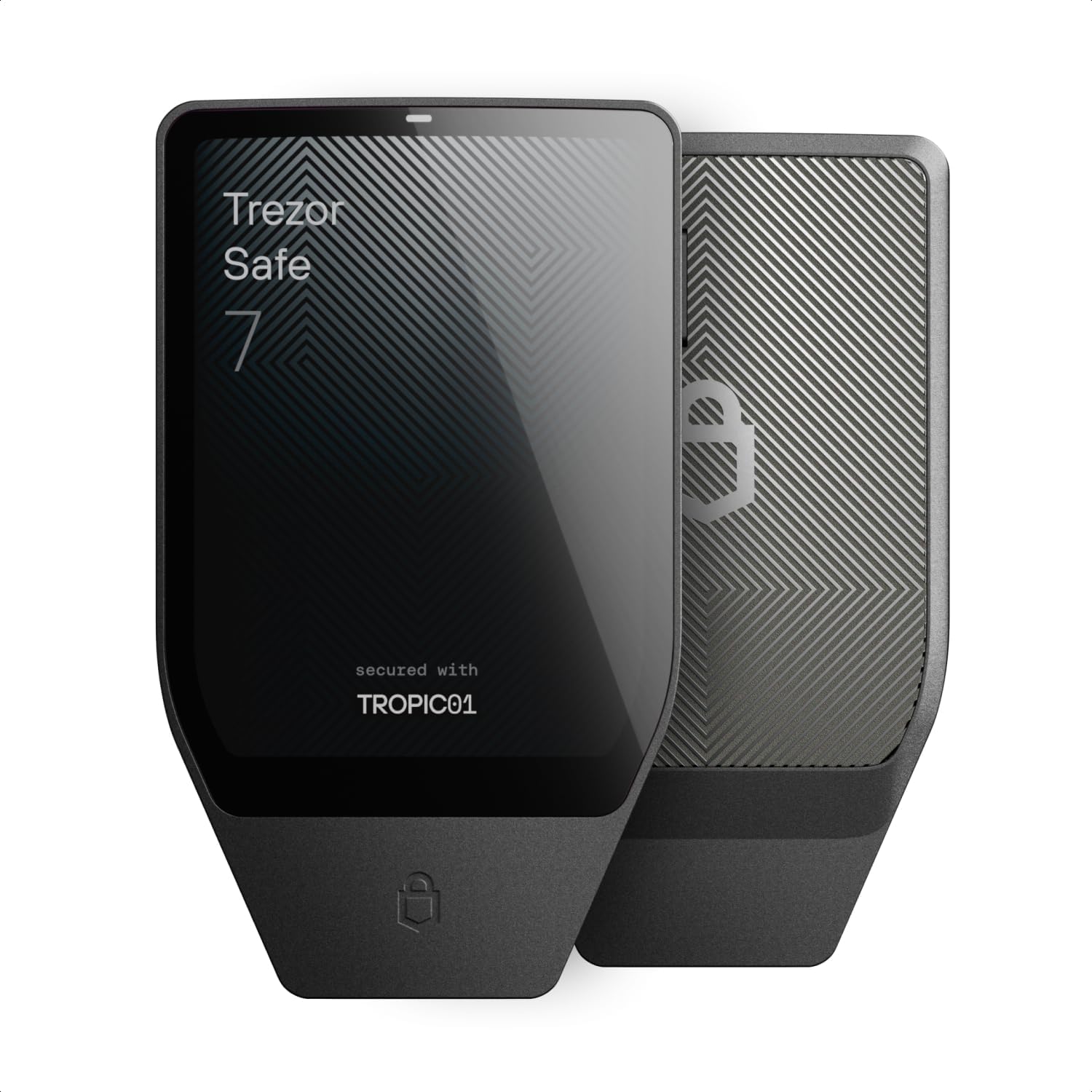 Trezor Safe 7 - Cartera de hardware criptográfico con Bluetooth, pantalla táctil a color, elemento seguro transparente, lista para cuántica (negro carbón)