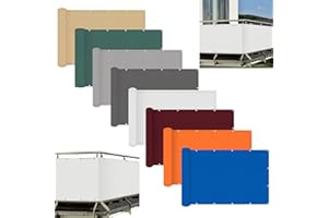 ACUY Sichtschutz Balkon Seitlich 90x500cm Nylon Kabelbinder Und Kordel Balkonsichtschutz FüR Terrasse und Zaun Extra Lange Kordel (20 M) auch für Terrasse und Zaun