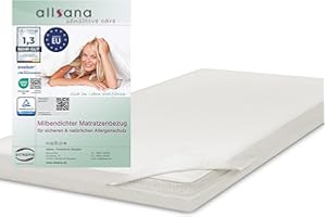 ‎ALLSANA Allsana Allergiker Matratzenbezug für Topper 160x200x8 cm | Anti Milben Encasing Topper| Milbenschutz für Hausstauballergiker | allergendichter Zwischenbezug für den Matratzentopper | TÜV geprüft