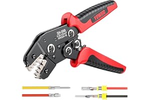 YUWEIC Crimpzange,0.25–1.5 mm² (AWG23–16) Crimpzangen, ideal für Steckverbinder von JST, DuPont, AMP, Deutsch und Delphi