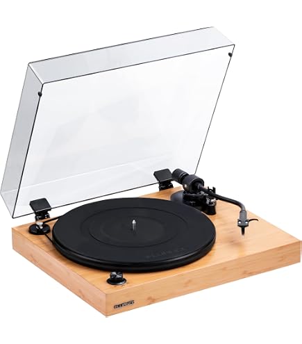 Fluance RT81 Tourne-disque Avec Cartouche AT95E, Entraînement Par Courroie, Préampli Intégré, Contrepoids Réglable U2013 Blanc Piano