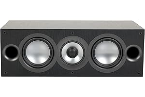 ELAC Uni-Fi 2.0 Center Speaker UC52 - Altoparlante centrale per riproduzione musicale tramite impianto stereo, sistema audio surround 5.1, suono eccellente e chiaro, altoparlante a 3 vie, colore: Nero