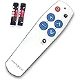 Memo24 Big Button TV Remote Control Replacement, Ideal for Elderly and Seniors, Copies and Learns from your Old/Original Infrared Remote. Batteries Included. Light Silver.