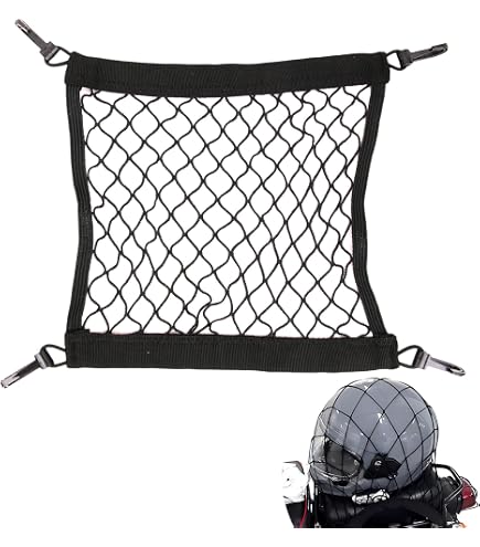 Filet De Chargement Moto Élastique - 30x35cm - Pour Casque, Bagages - Velo, Scooter, Moto