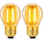 Vintage Edison Bulb E27 G45 LED Filament 2W (Equivalent to 20W), Amber Light Warm White 2200K, 200LM, AC 220V-240V, Non-Dimma
