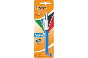 BIC 4 Couleurs Original Stylo-Bille Rétractable Pointe Moyenne (1,0 mm) - Blister de 1