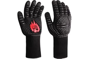 HONGTAISHENG Gants de Barbecue résistants à la Chaleur à 800 °C avec revêtement en Silicone antidérapant, Gants de Cuisine, Gants de Four, Gants de Four, Gants de Four, Gants de Four, Gants de Cuisson