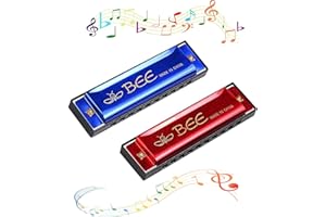 DONGSZQ Harmonica,2 Pièces Harmonica Enfant 10 Trous Harmonica Blues Diatonique,Harmonica en do majeur,pour Débutants,Enfants, Étudiants, Adultes, Joueurs Professionnels,Comme Meilleur Cadeau