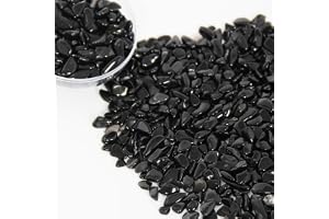 Orientrea Mini obsidian kristallpolerade stenar, 500 g, naturlig obsidian 500 g, litet förflutna krossade chips sten healing