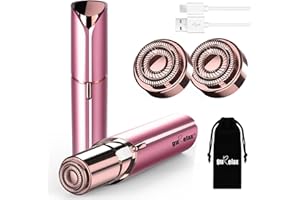 ‎GURELAX Gurelax Gesichtshaarentferner für Frauen, schmerzloser weiblicher Gesichtsrasierer Frauen, wiederaufladbar, 2 x Ersatzköpfe enthalten, der Damen Face Gesichtsepilierer Damen für Lippe, Kinn, Arme