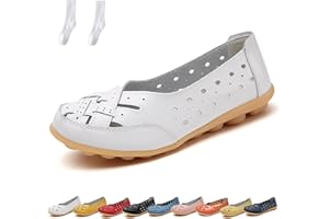 WIWIDANG Mokasyny ortopedyczne dla kobiet, ortopedyczne mokasyny z oddychającej skóry, płaskie wsuwane sandały ortopedyczne