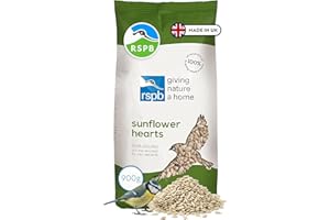 RSPB Sunflower Hearts Wild Bird Food 900g, High in Energy & Protein, Great For Bird Feeders, Supporting The RSPB Charity, Resealable & Recyclable Packaging