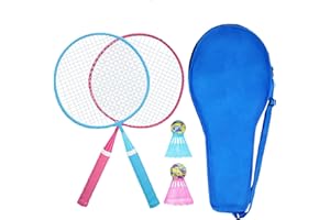 KEEHOO KH Federball Set Badminton Schläger Set 2-4 Spieler für Erwachsene Kinder, leicht und stabil, Schläger, Federbälle und Tragetasche im Lieferumfang