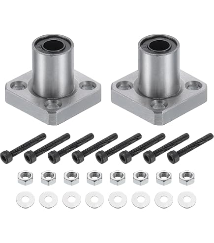 Sourcing Map Lot De 10 Roulements Linéaires à Billes LM8SUU 8mm Alésage - 15mm OD - 17mm Longueur Pour CNC 3D Imprimante